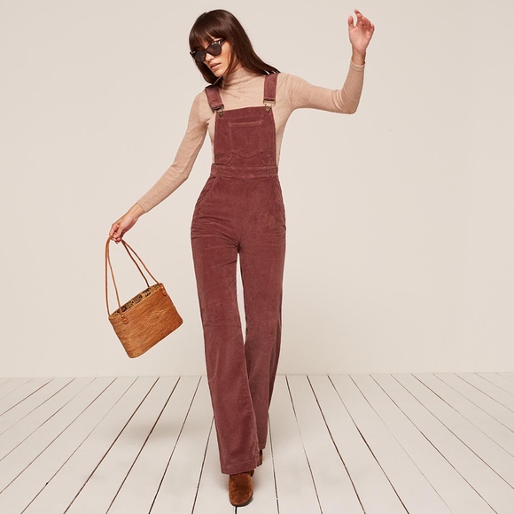 Reformation Pants - ✨sold✨reformation • rust overall corduroy jumpsuit